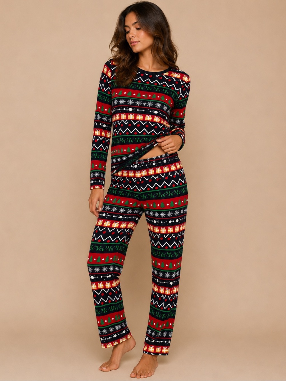 Christmas Holiday Pajama Set | Women's Size M